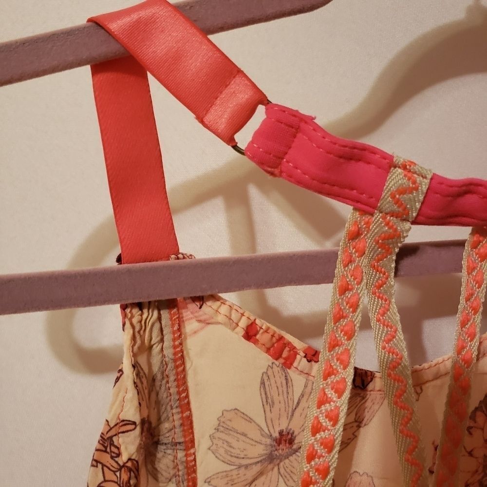 14 Maaji Orange Tan Hawaiian Floral blouse - Picture 4 of 6